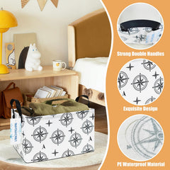 LANGYASHAN rectangular storage bin with thick handles for easy transport