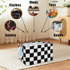 LANGYASHAN toy storage bin ideal for organizing plushies and blocks.