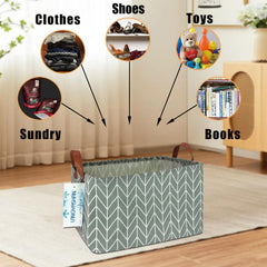 LANGYASHAN rectangular storage bin with reinforced base for heavier items