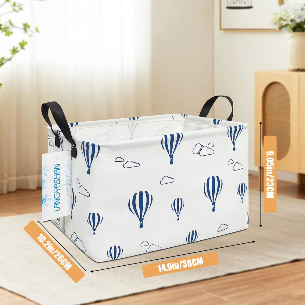 LANGYASHAN storage bin with strong handles for easy transport and heavy loads.