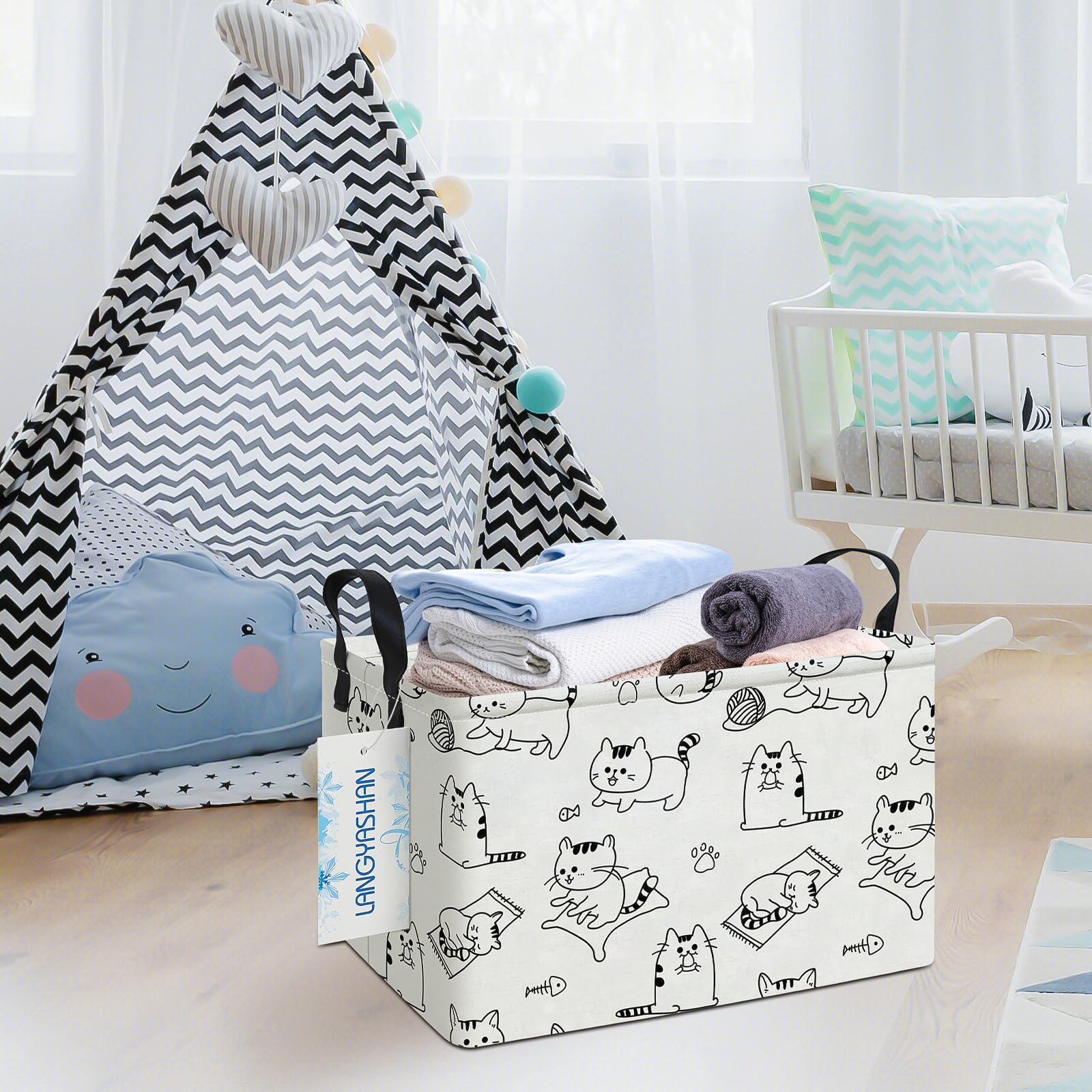 LANGYASHAN toy bin helps declutter kids room and play area