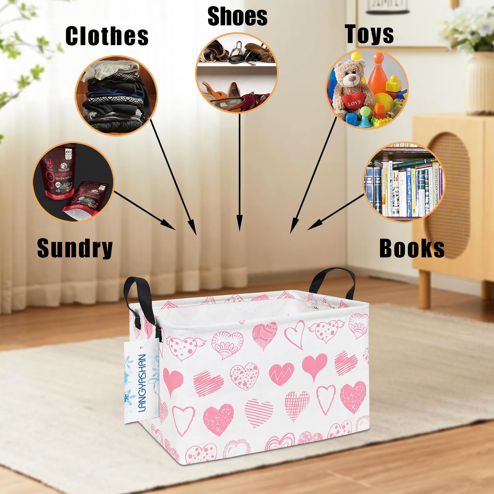 LANGYASHAN under-bed bin keeps clutter off the floor and shelves tidy