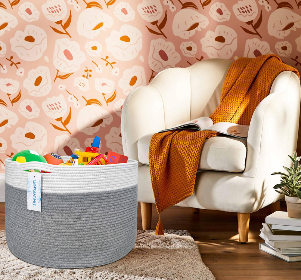 LANGYASHAN versatile storage basket complements home decor