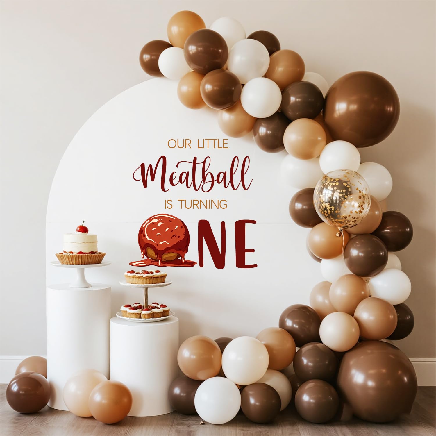 LANKBACK Arch backdrop decal enhances doors and walls for festive atmosphere.