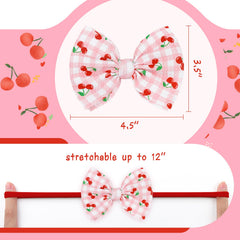 Lanmerry ruby red bow headband makes a vivid dress-up accent