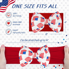 Lanmerry American flag star bow is perfect for Independence Day photos.