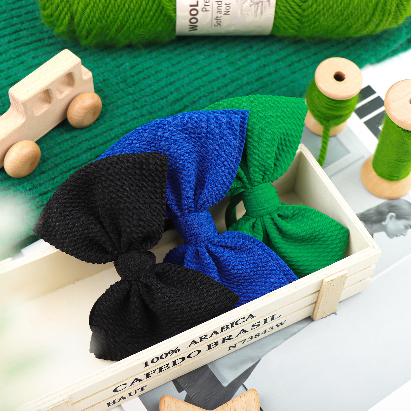 Lanmerry waffle fabric bows crafted for durability