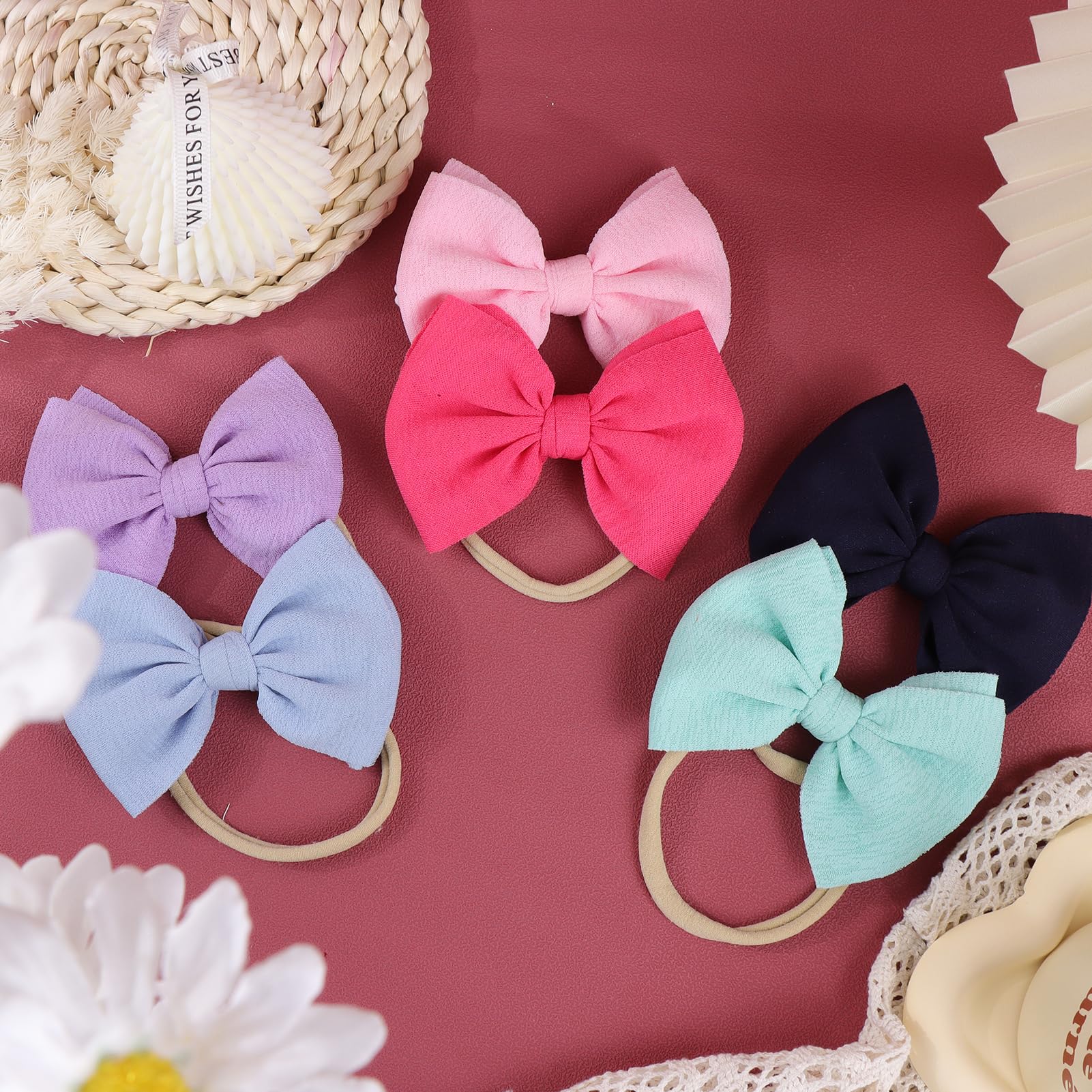 Lanmerry baby girls hairband bow supports gentle hair management