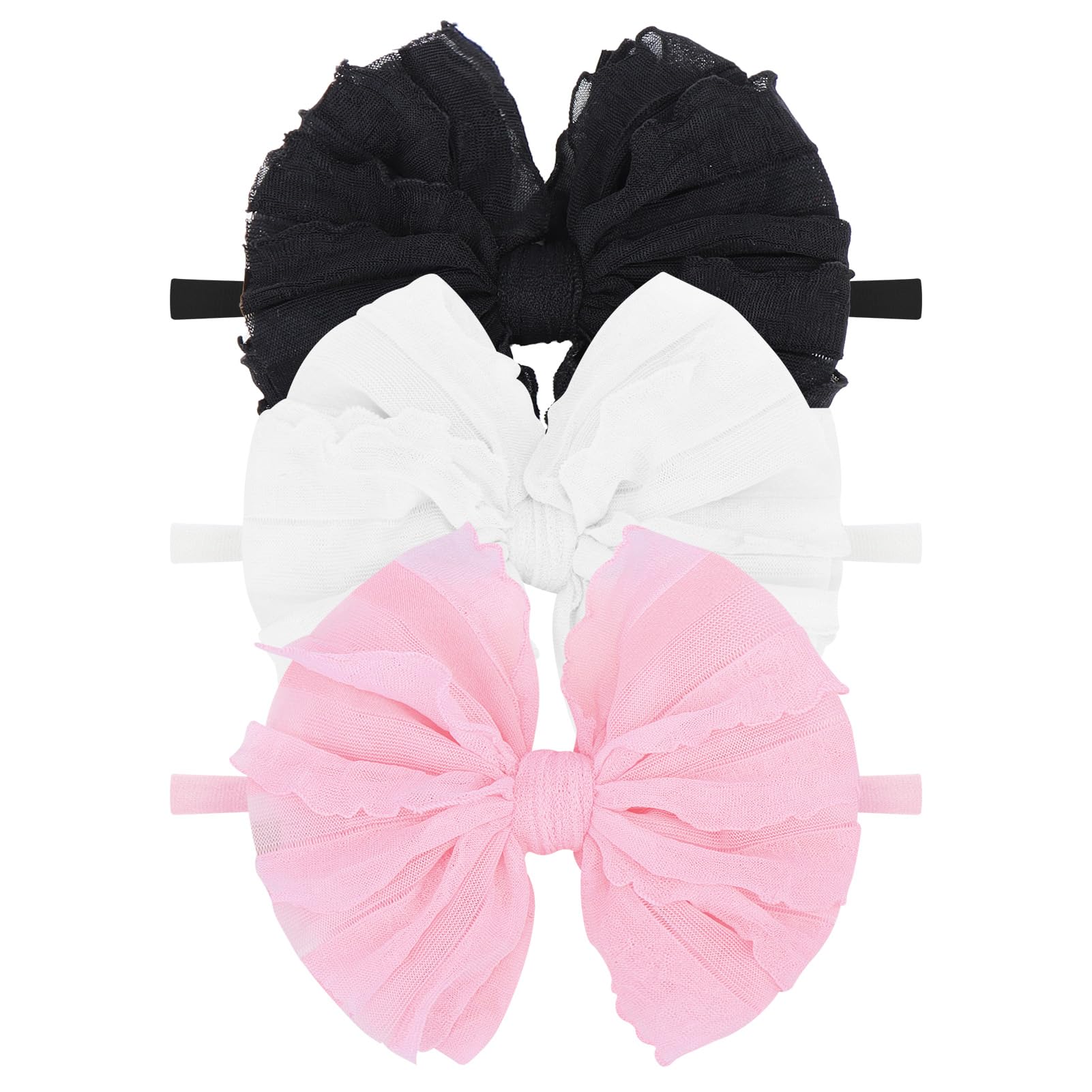 Lanmerry baby girls headbands black—soft, stretchy comfort for daily wear