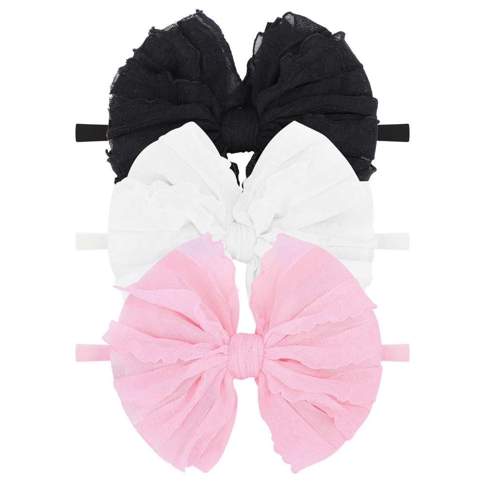 Lanmerry baby girls headbands black—soft, stretchy comfort for daily wear