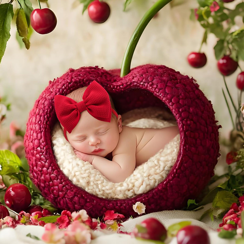 Lanmerry cherry-pattern bow headband adds sweet style to daily outfits