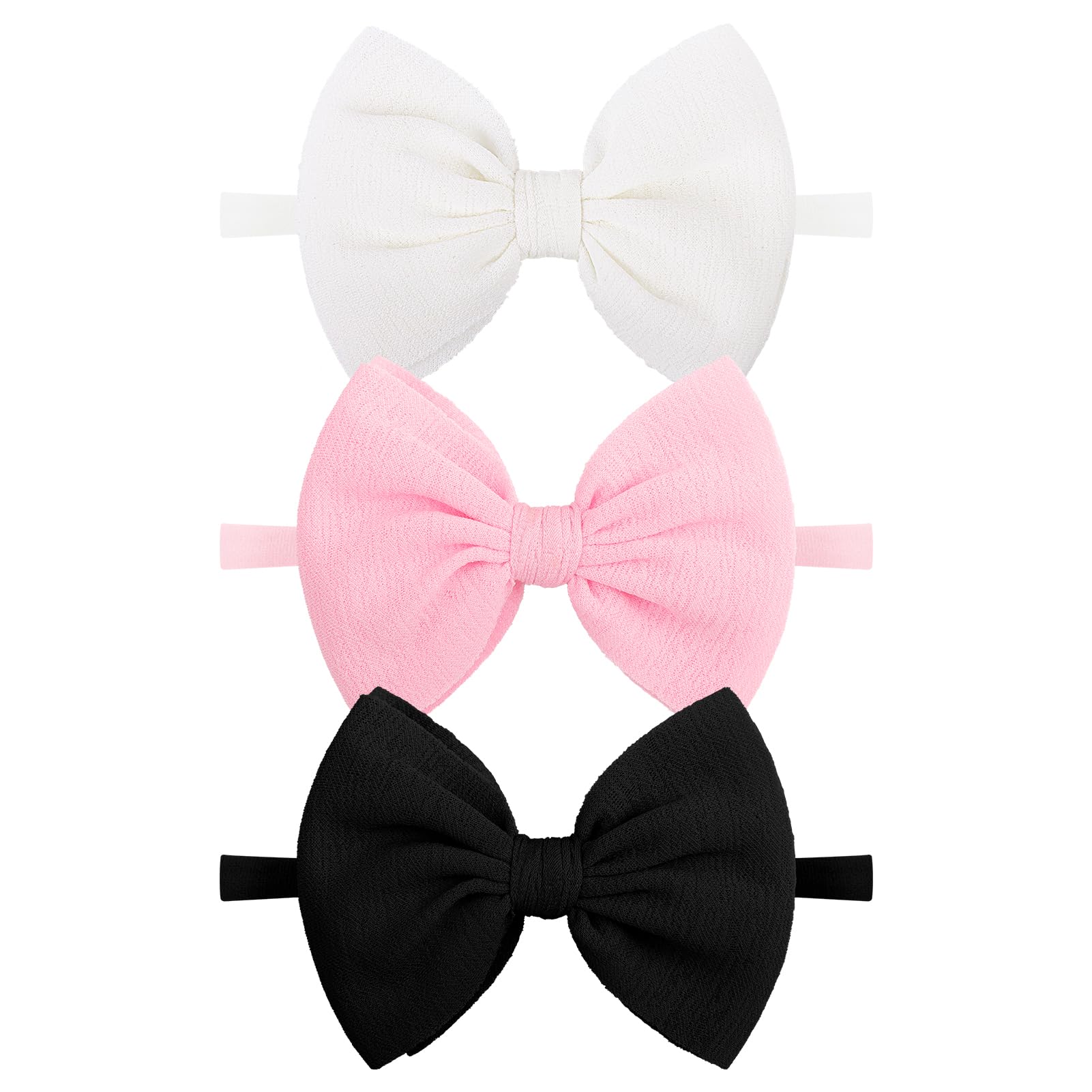 Lanmerry black baby bow headband for everyday wear and cute photos.