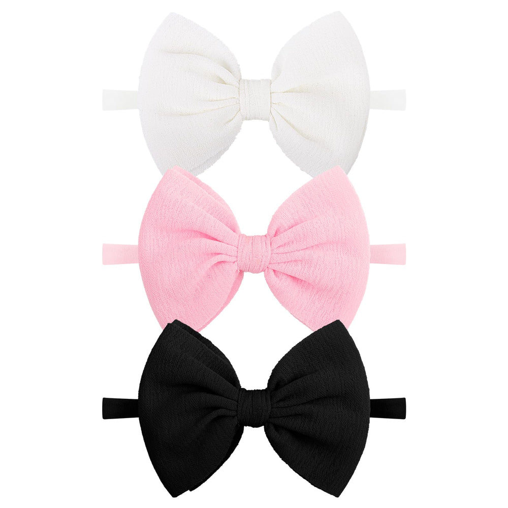 Lanmerry black baby bow headband for everyday wear and cute photos.