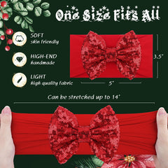 Lanmerry headbands with red butterfly-knot bows for easy, comfy party flair.