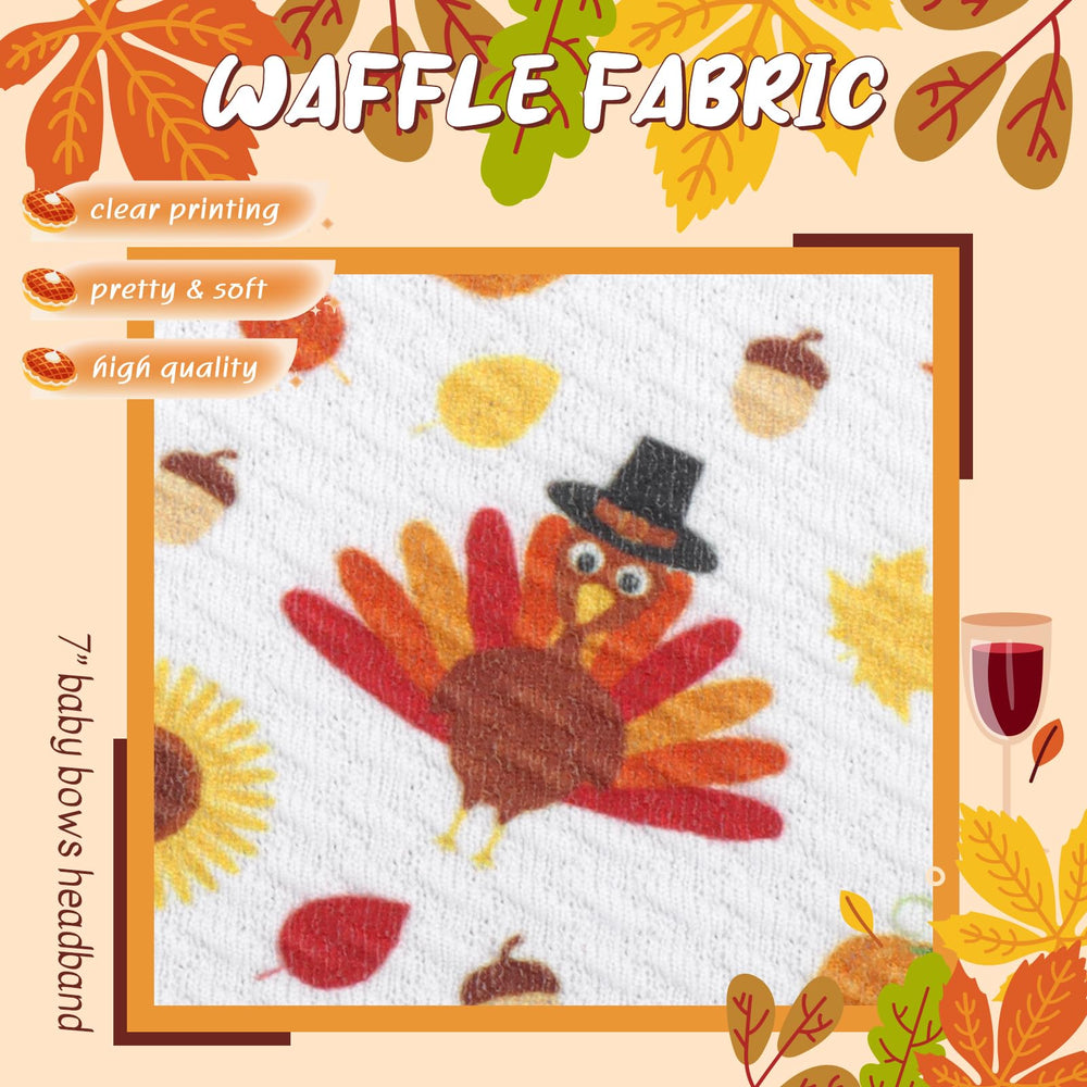 Lanmerry fall baby headband set, versatile for Thanksgiving and daily wear.