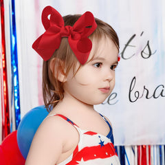 Lanmerry baby girl hair clip for Fourth of July, easy to secure tiny tresses.