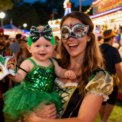 Lanmerry gold sequin carnival hair band adds shimmer to outfits