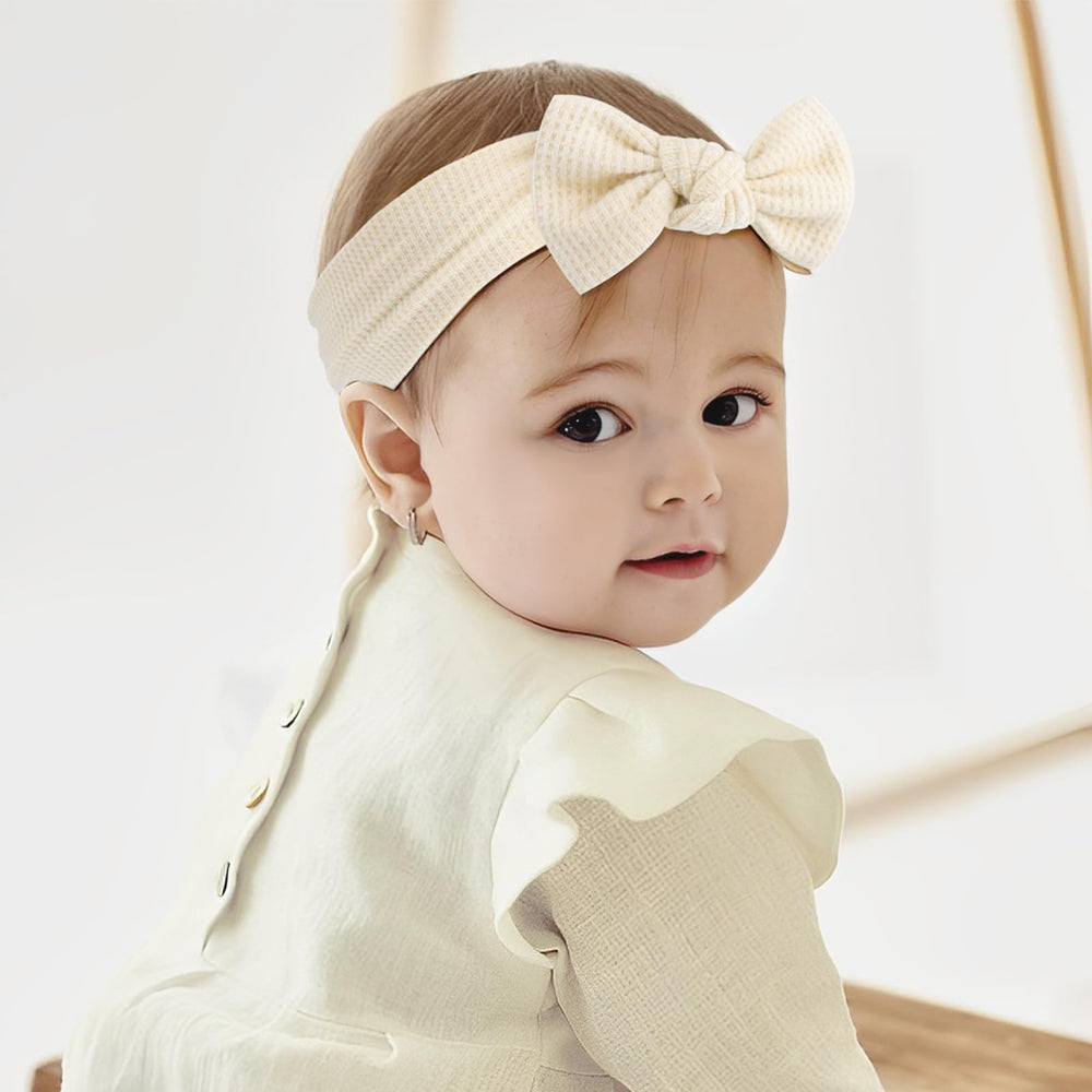 Lanmerry hairband bows dark khaki, front view, gentle knot design for charming outfits