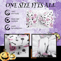 Lanmerry pumpkin-pattern bow; festive Halloween accents.