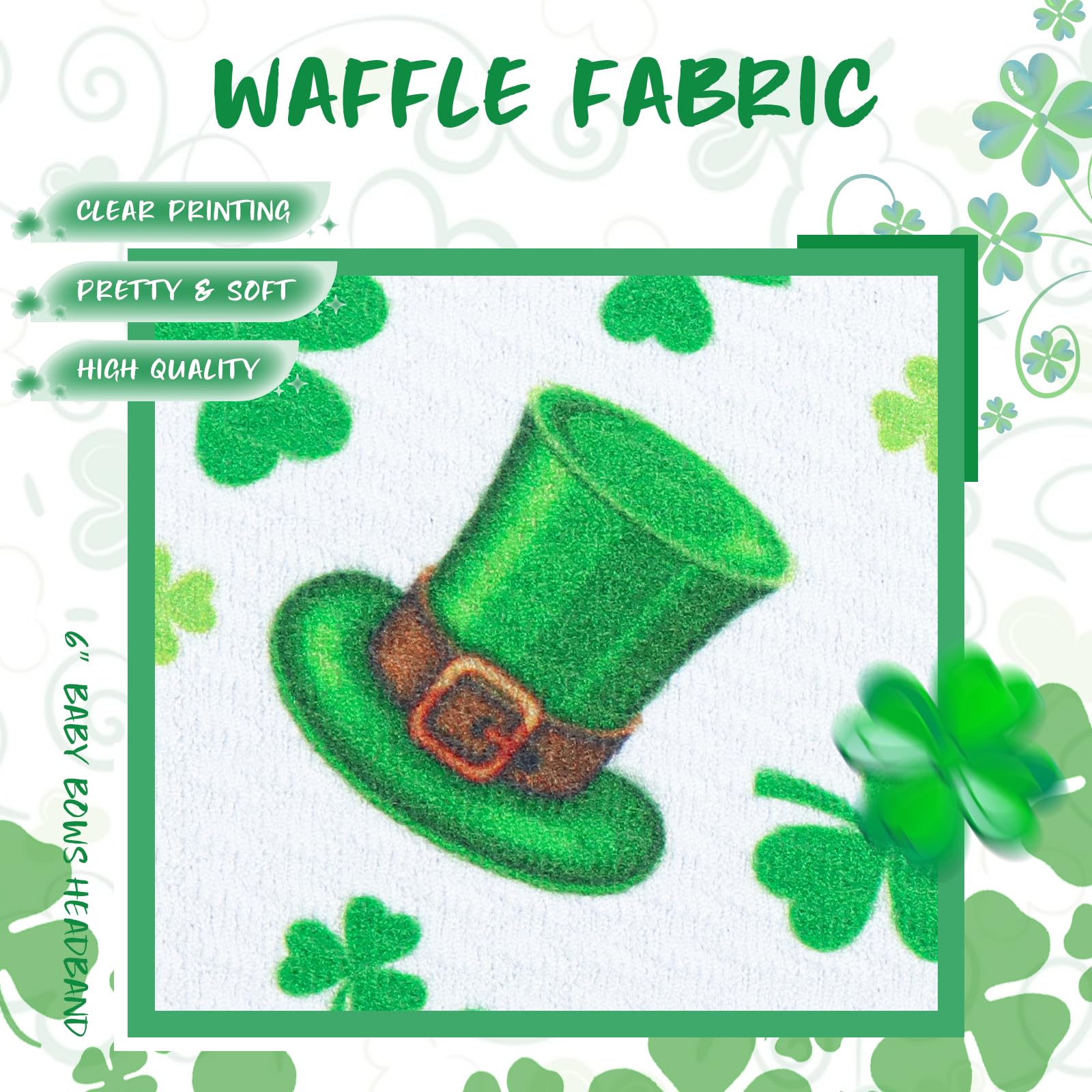 Lanmerry handmade waffle fabric bow offers soft texture and durability.