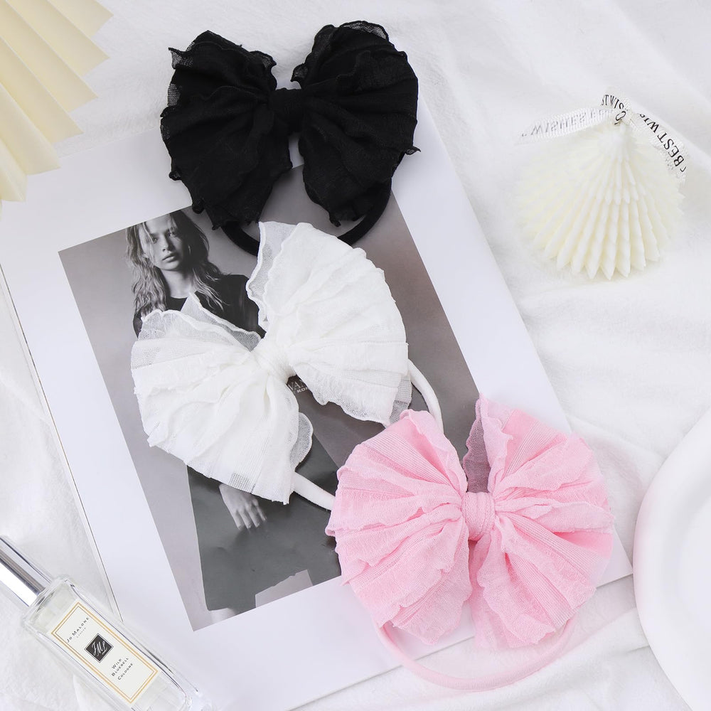 Lanmerry headbands on baby—cute secure wear for photos and parties