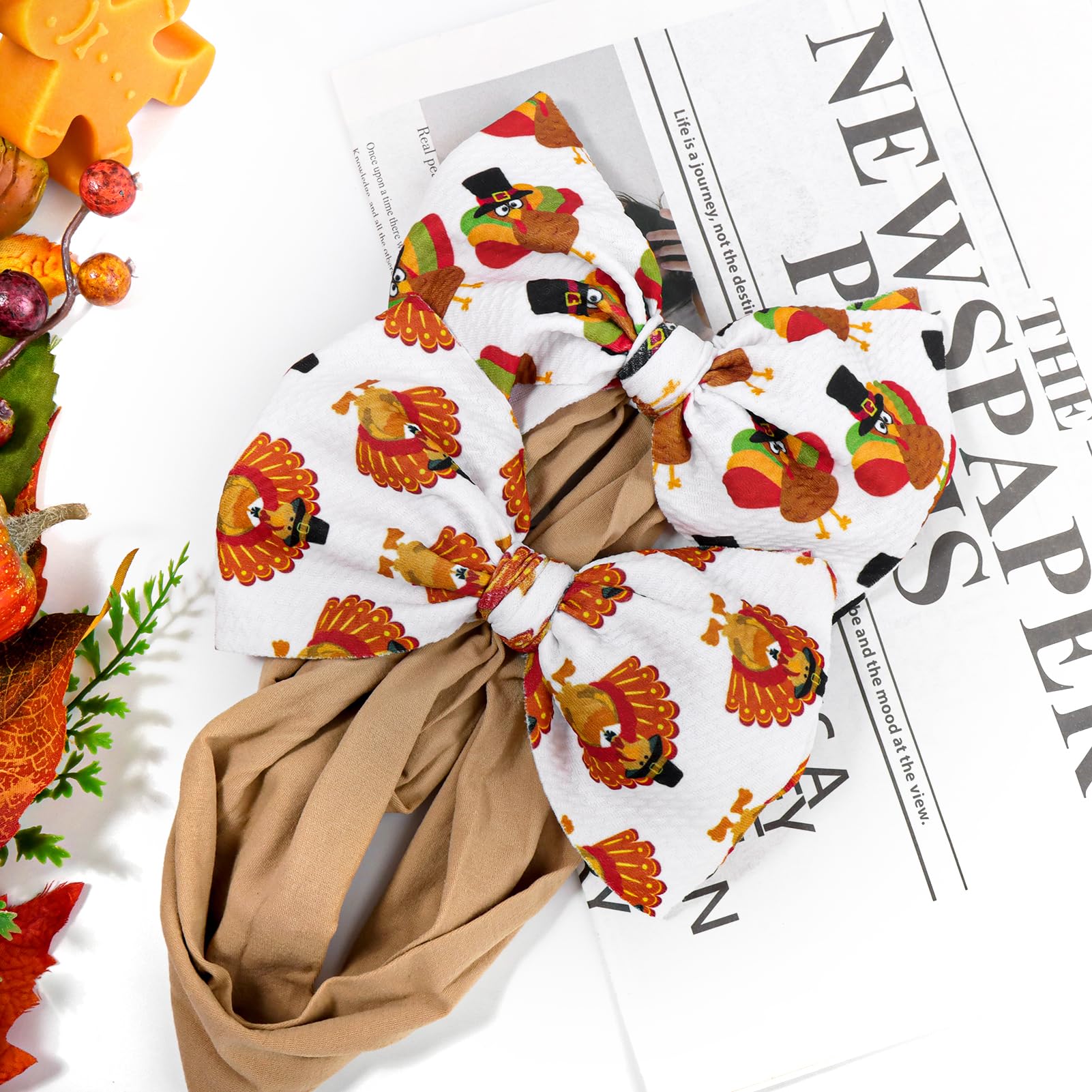 Lanmerry headbands suitable for birthdays, photos, or holidays beyond Thanksgiving.