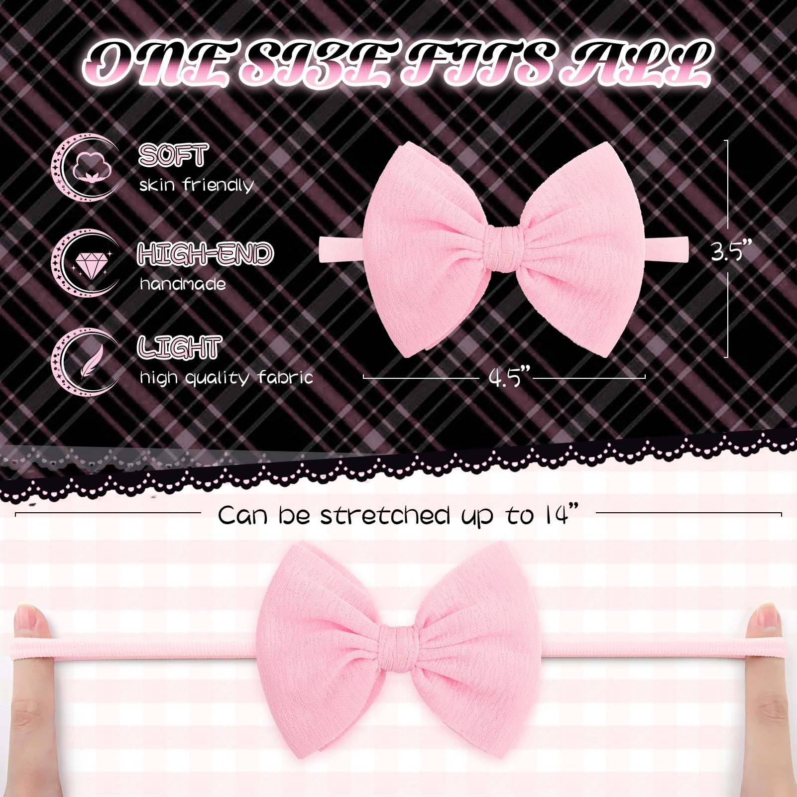 Lanmerry nylon stretch headband designed for comfortable all day wear.