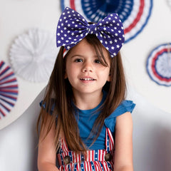 Lanmerry patriotic headband fits newborn to toddler for comfortable wear.