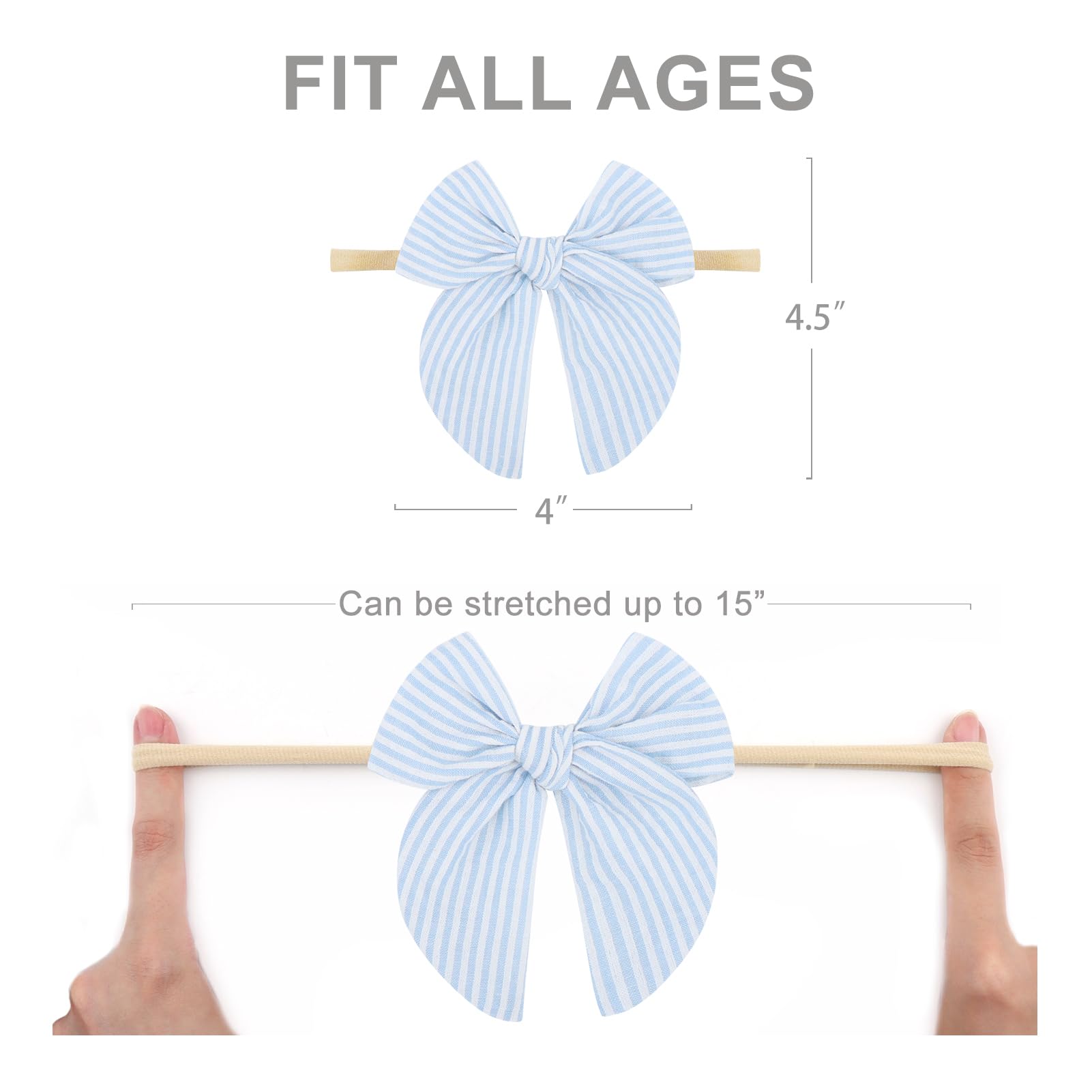Lanmerry soft cotton fabric headband, lightweight comfort for newborns and toddlers