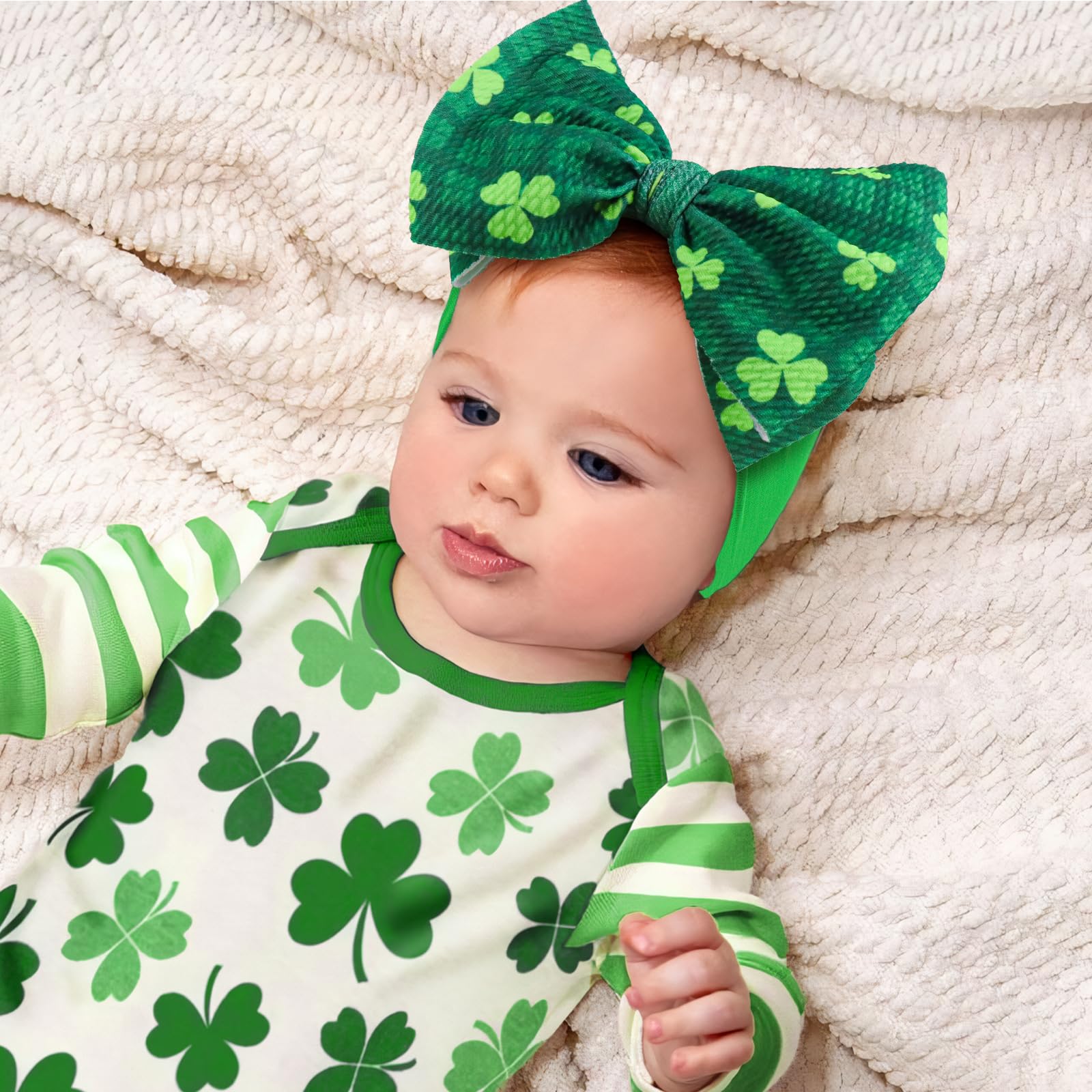 Lanmerry green headband with rainbow charm provides cute festival-ready styling for little girls.