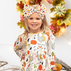 Lanmerry turkey headband on black background pairs with stylish outfits.