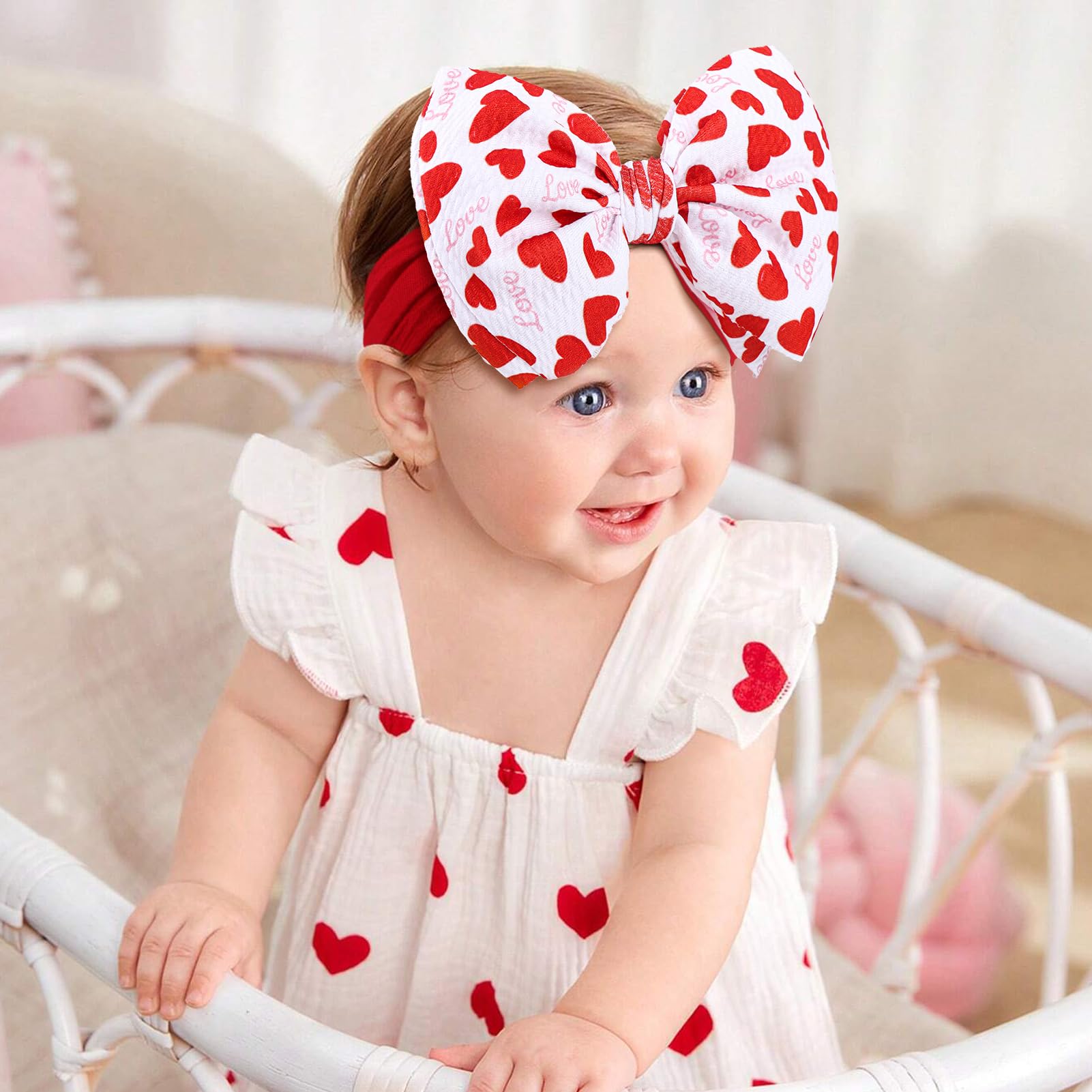 Lanmerry Valentines headband set with two styles for mix-and-match Valentine outfits.