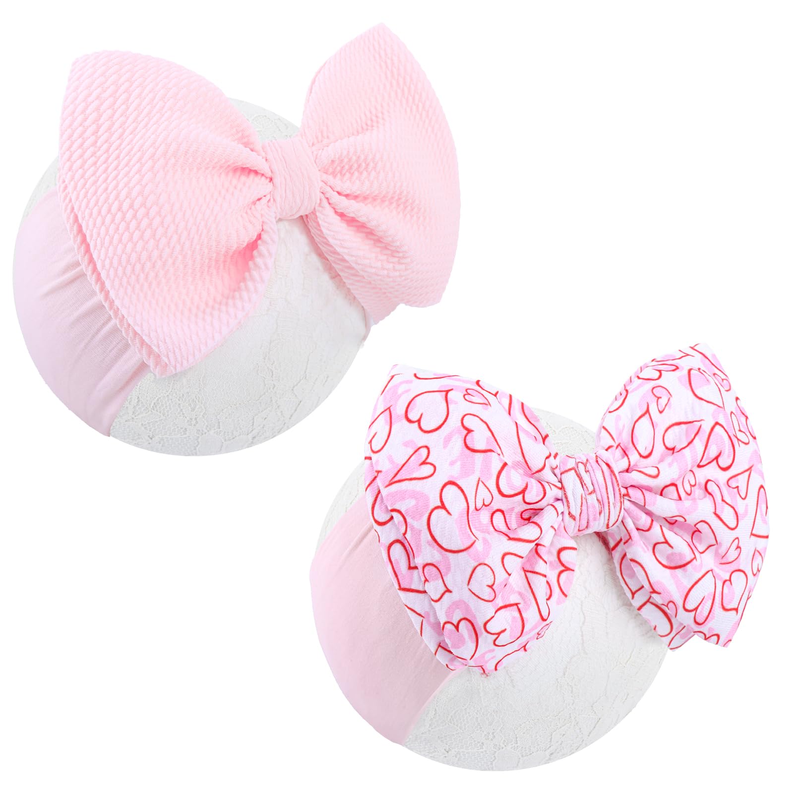 Lanmerry Valentine’s headband with pink heart for adorable baby outfits.