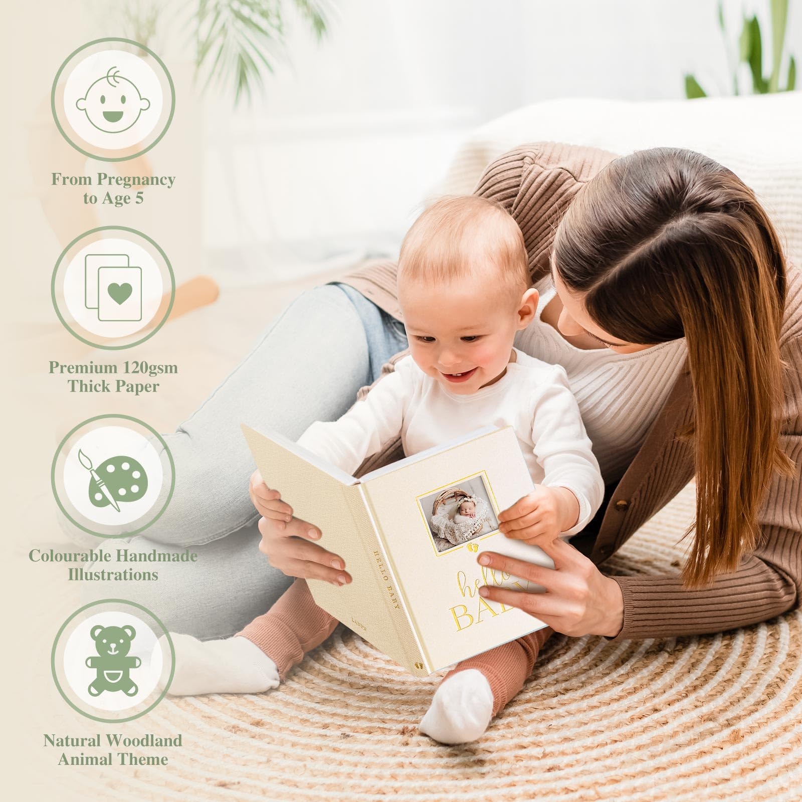 Lanpn Baby Memory Book gift-ready design for baby showers.