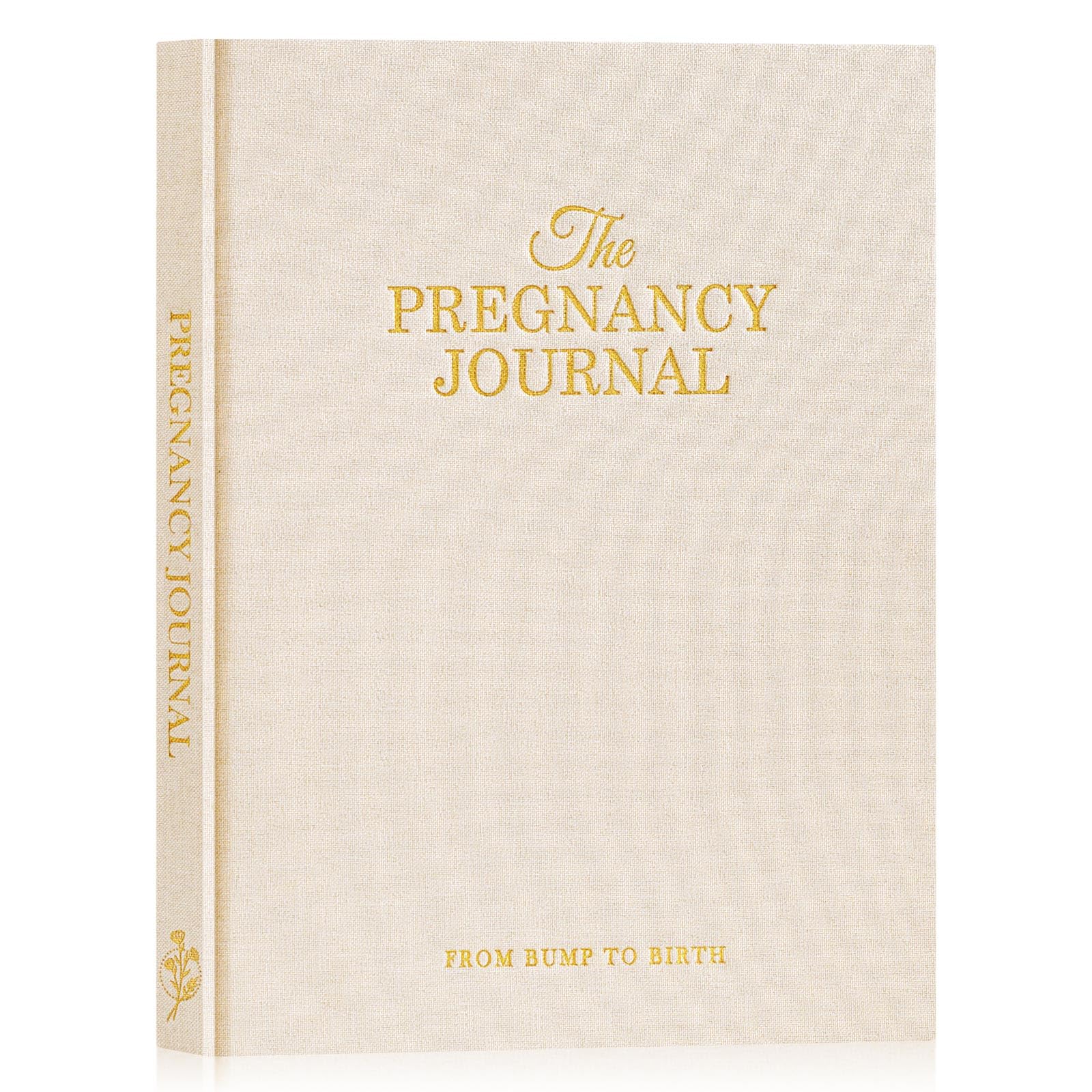 Lanpn pregnancy journal beige cover with premium linen hardcover for lasting keepsakes