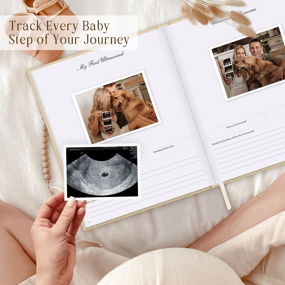 Lanpn pregnancy journal milestone pages highlight key moments in your journey.