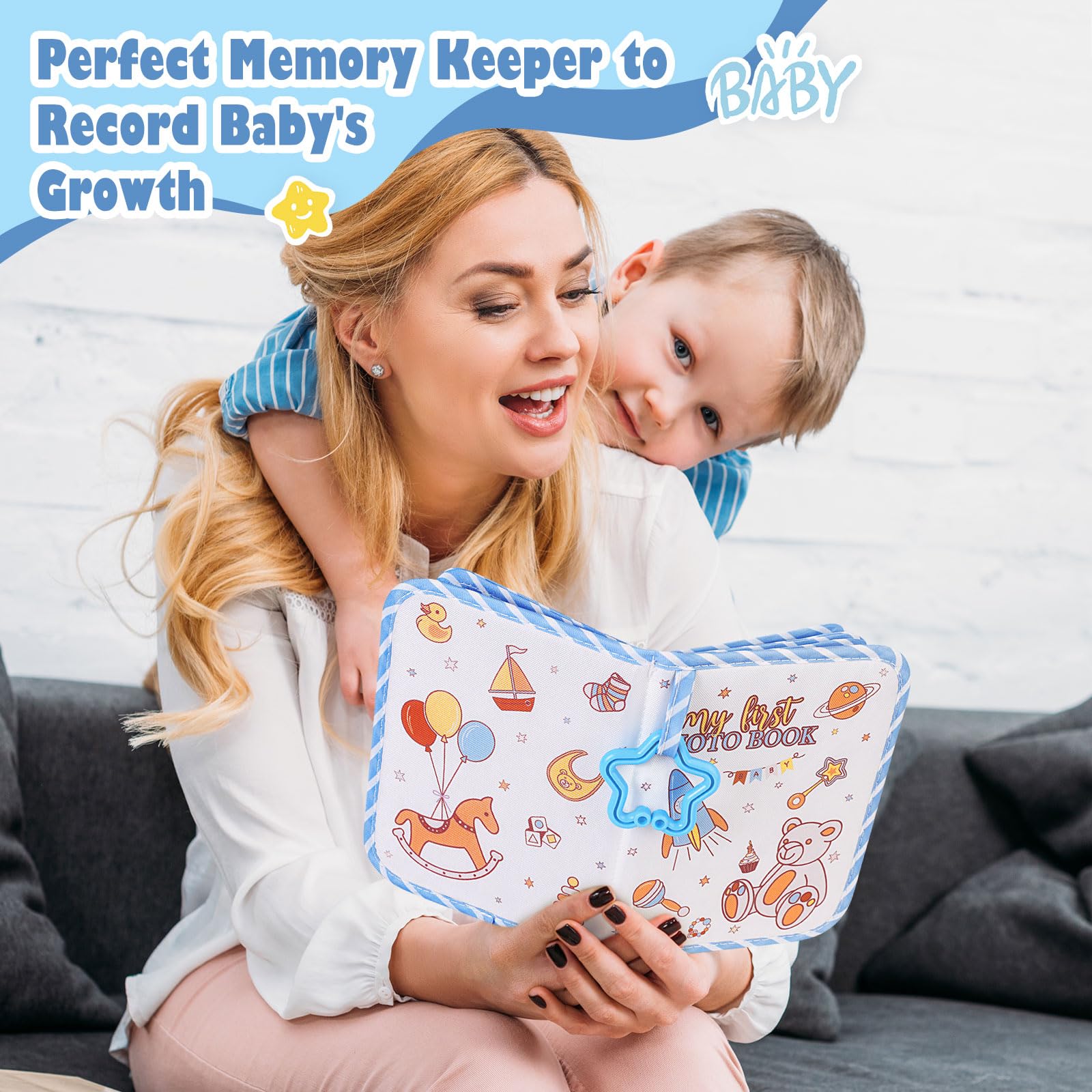 Lanpn thick PP pages protect photos during playtime.