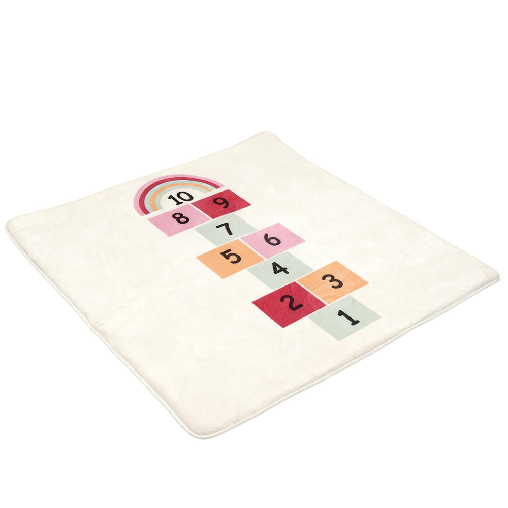 Lansber baby play mat with 1.2-inch foam supports tummy time and safe crawling.