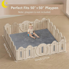 Lansber non-slip bottom keeps the mat secure on wood or tile floors.