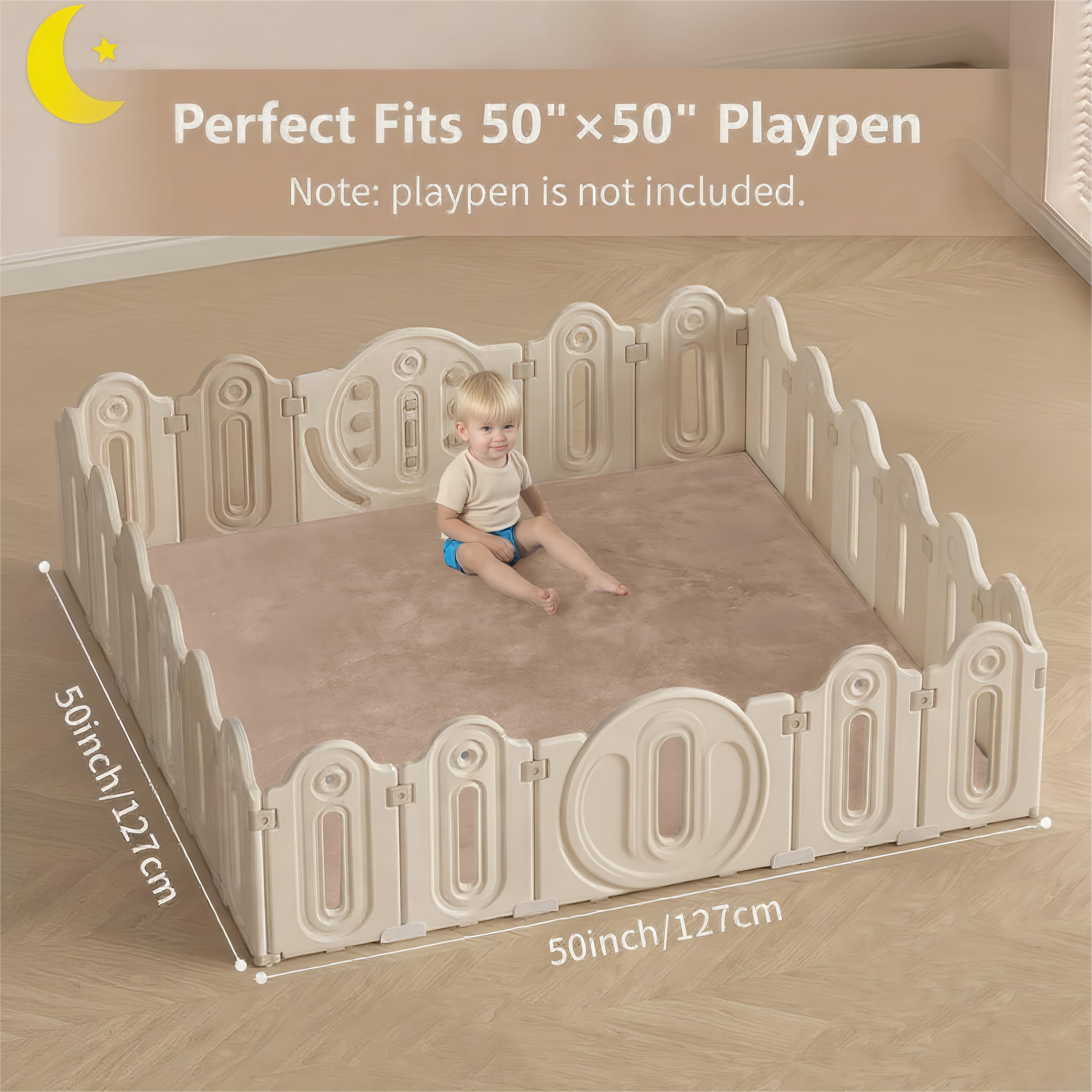 Lansber mat close-up reveals water-repellent surface for easy cleaning