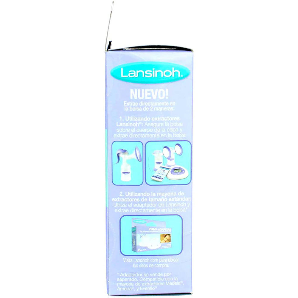 Lansinoh storage bags in freezer drawer space-efficient