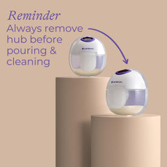 Lansinoh DiscreetDuo closed-system design prevents backflow and keeps milk hygienic
