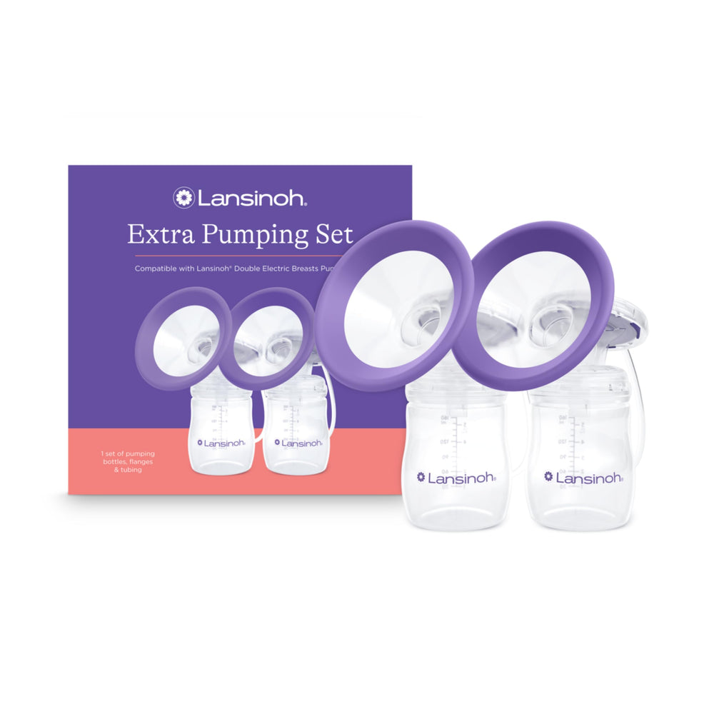 Lansinoh Extra Pumping Set full spare expression kit for reliable pumping sessions.