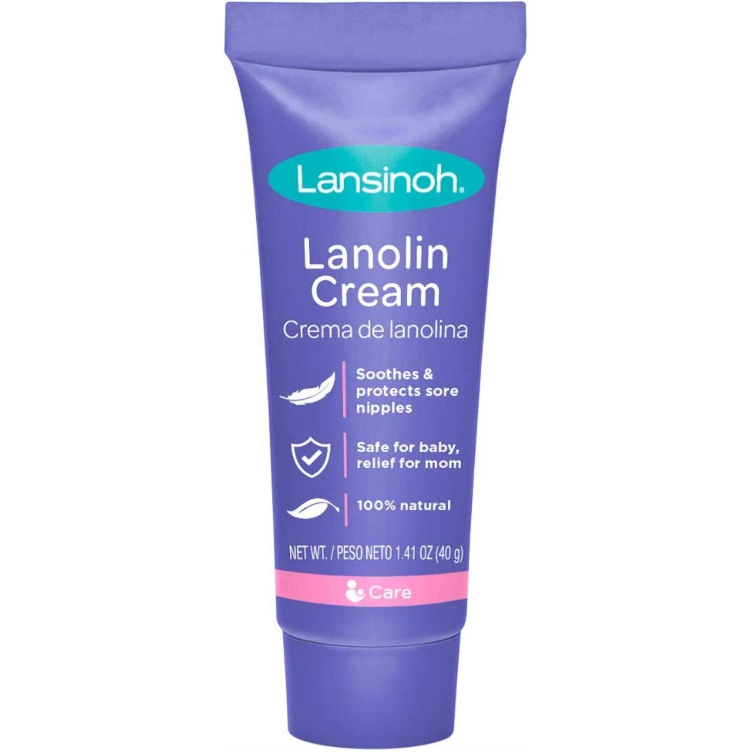 Lansinoh lanolin nipple cream on skin demonstrates gentle protection for sensitive areas