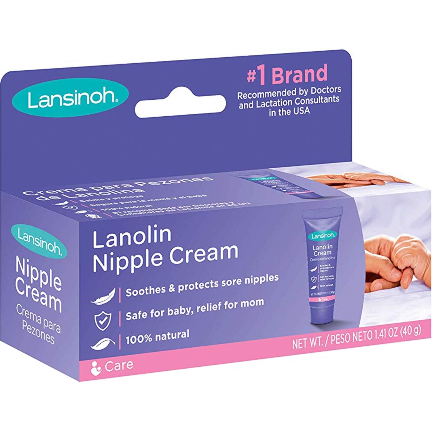 Lansinoh lanolin nipple cream pack of four tubes for convenient care