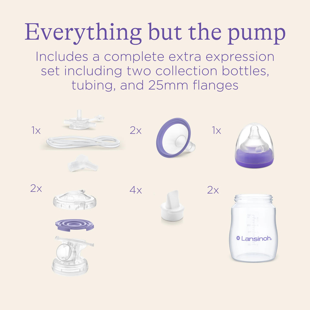 Lansinoh pump parts compatible with Signature Pro and Smartpump devices.