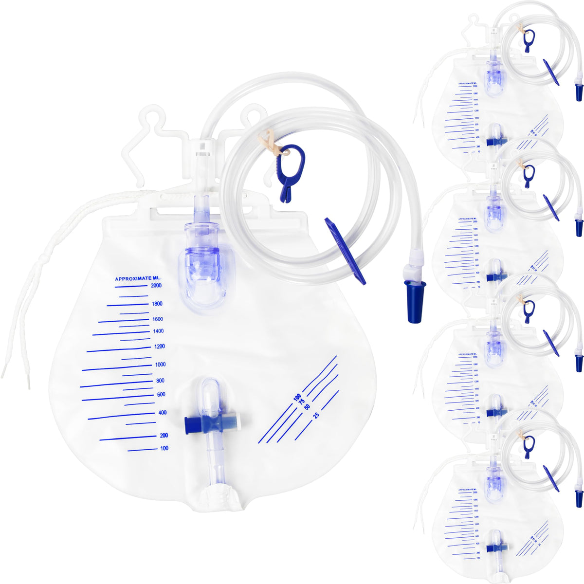LANSYNES urine bag 2000ml hanging view for quick fluid monitoring and accessibility