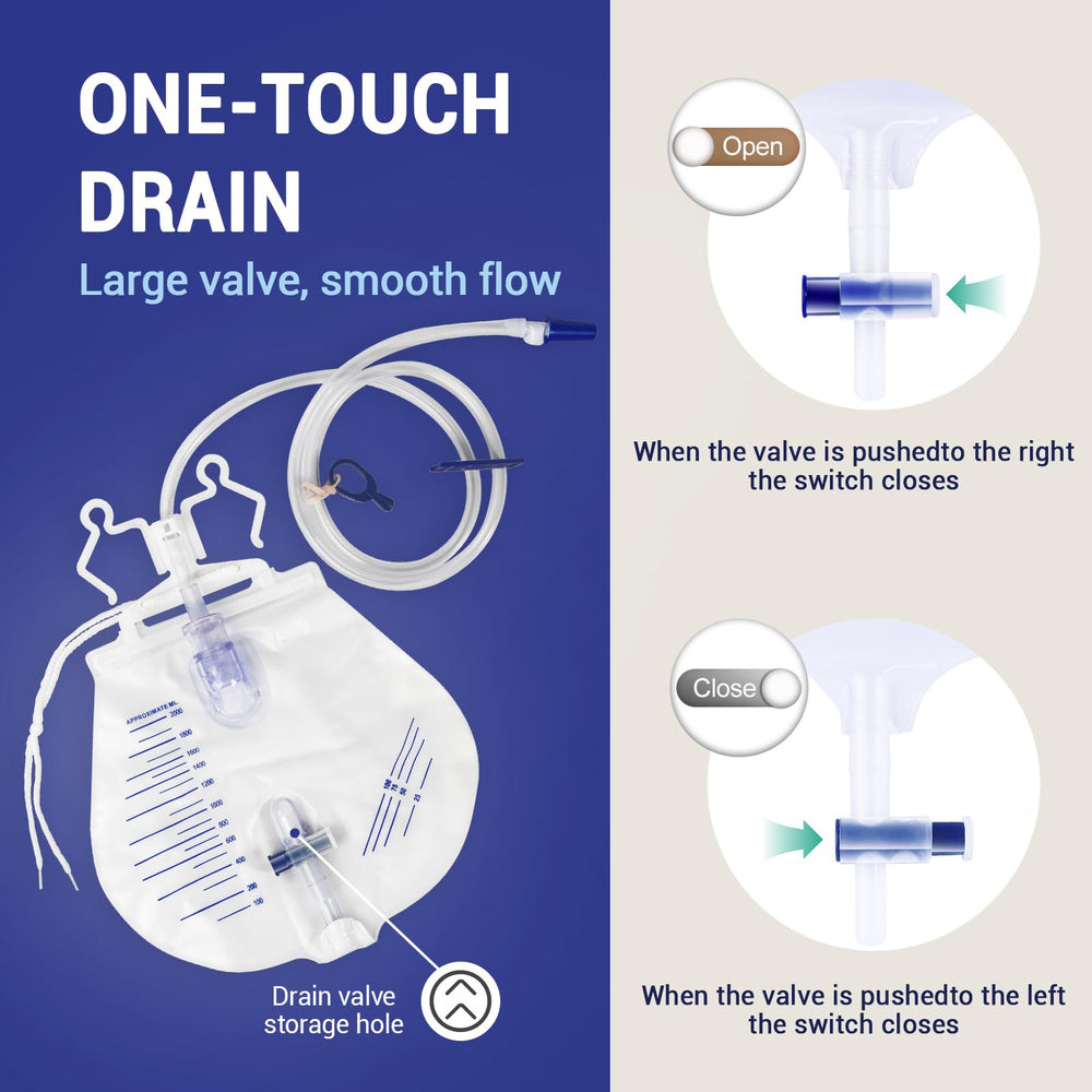 LANSYNES urine bag clear markings help track intake easily