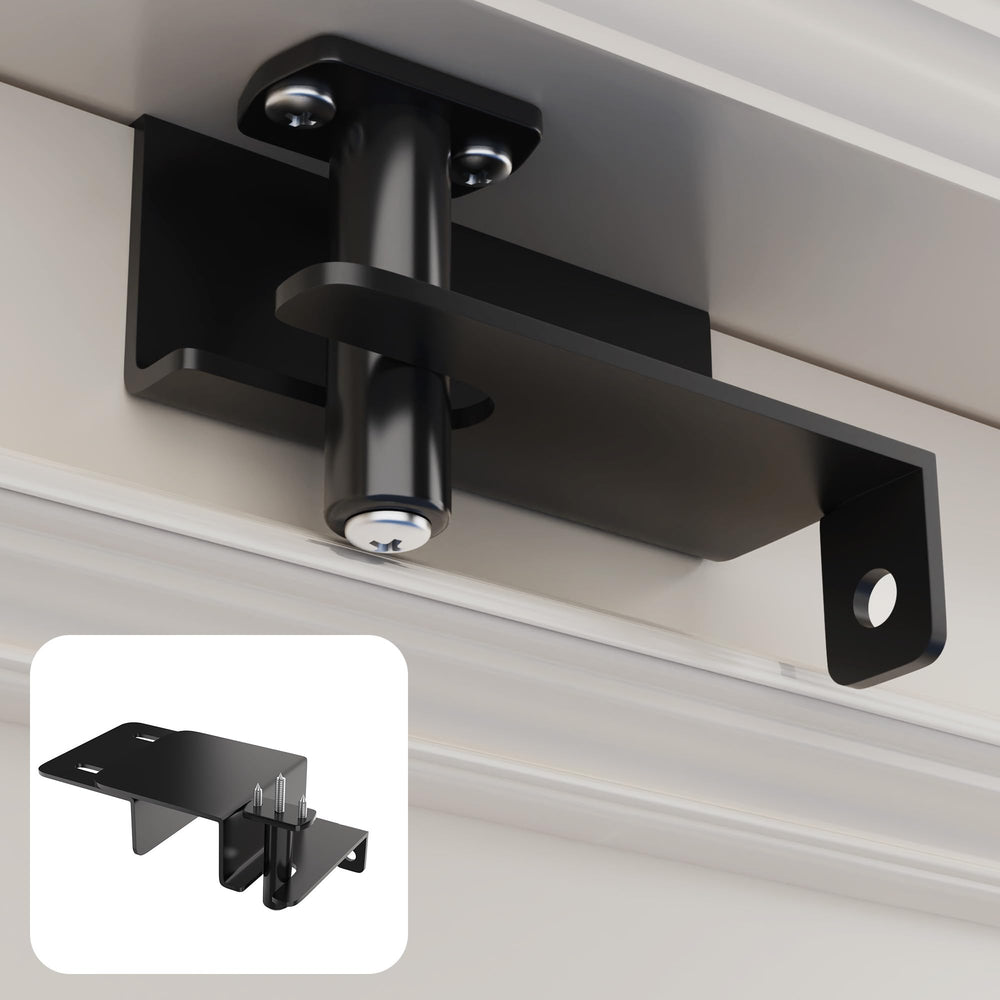Laowu adjustable door top lock closeup for childproofing interior doors.