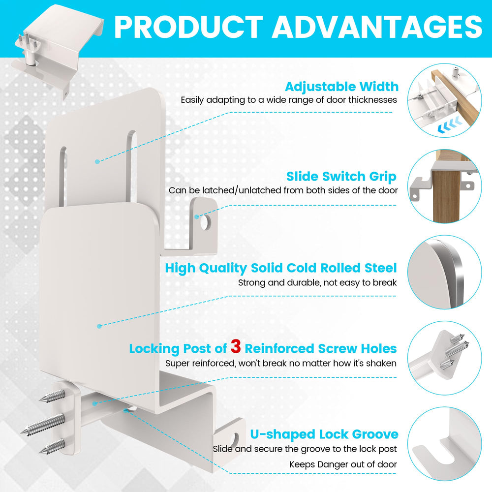 Laowu metal top door lock side installation—easy lock from both sides.